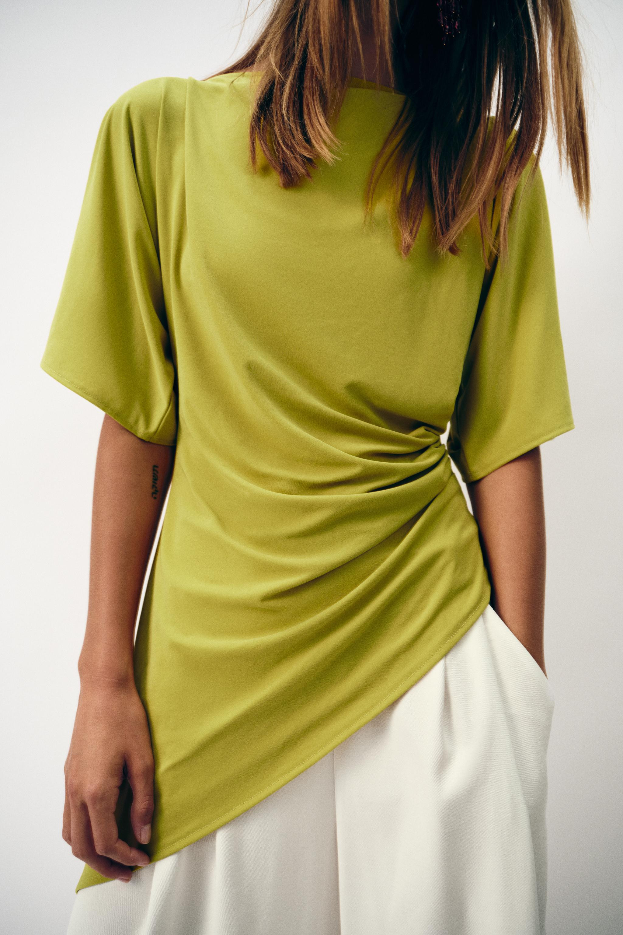 DRAPED ASYMMETRIC TOP | Zara US
