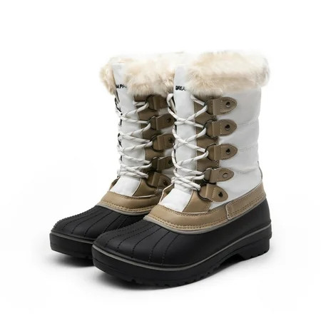 Dream Pairs Women Winter Mid Calf insulation Waterproof Faux Snow Boots | Walmart (US)