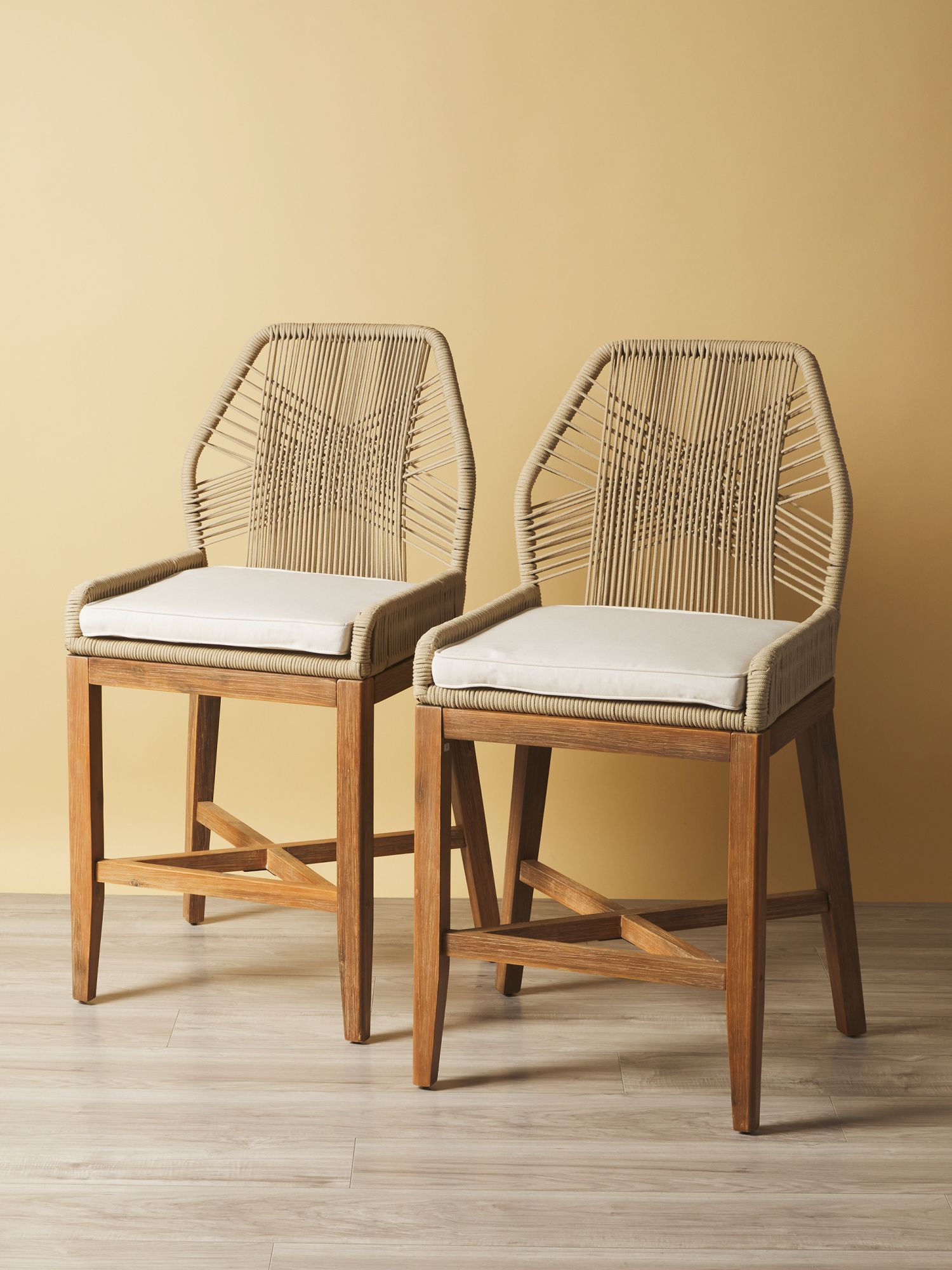 2pk Crossweave Rope Counter Chairs | Furniture & Lighting | HomeGoods | HomeGoods