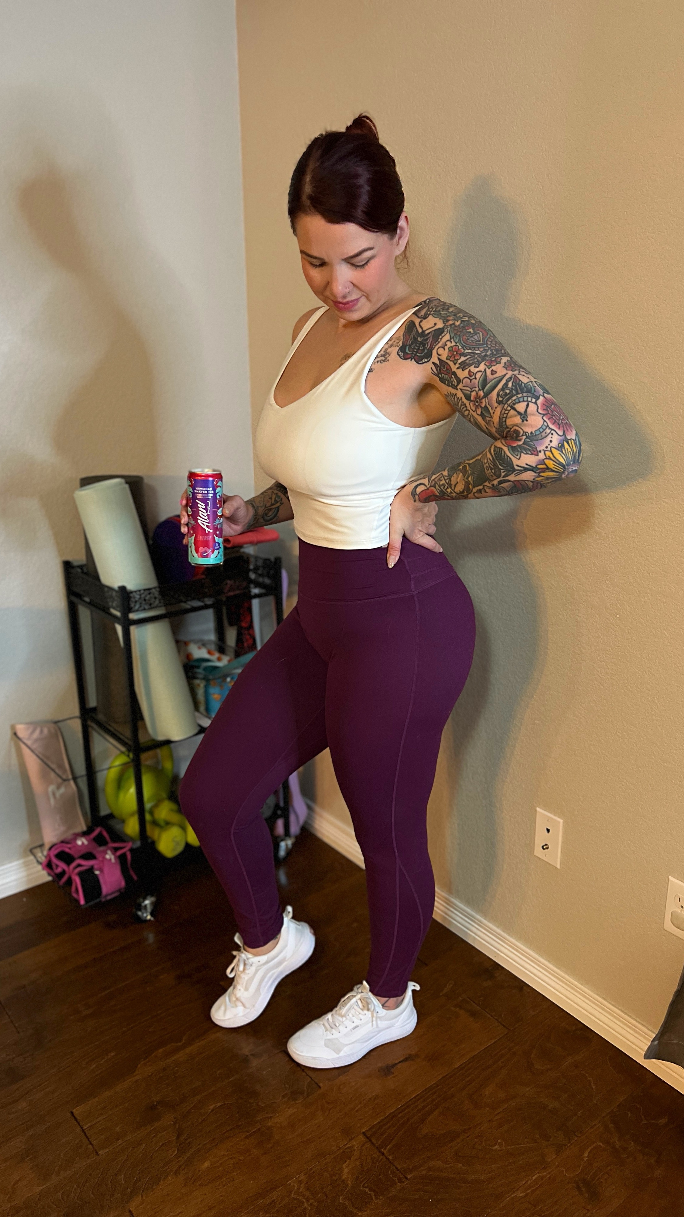 Morning workout ✨ some of my fave squat proof leggings that has no front seam! 👏🏻 can’t ever go wrong with AOXJOX! 
Also been loving these long crop sports bras. The back “V” on this one is so cute! 
Sized up in leggings, wearing a XL.
Normal size for sports bra- large.

#LTKFitness #LTKActive #LTKMidsize