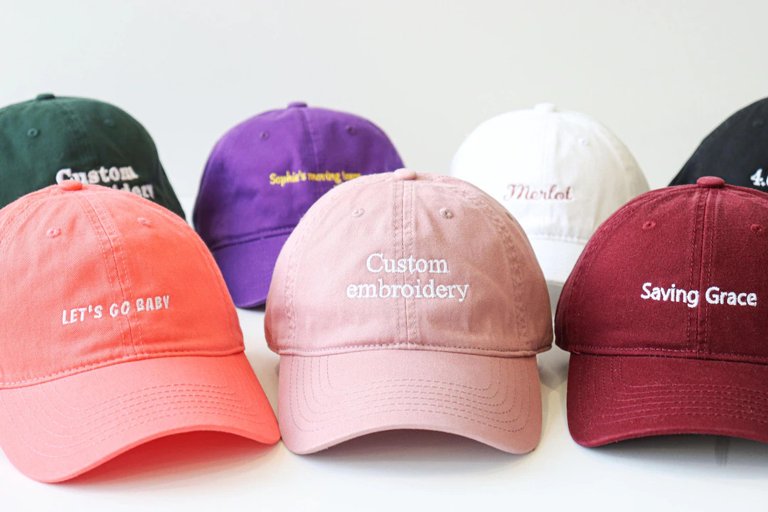 Personalized Vintage Embroidered Cap,embroidery Logo Baseball Hat,embroidered Text Cap,sorority H... | Etsy (US)