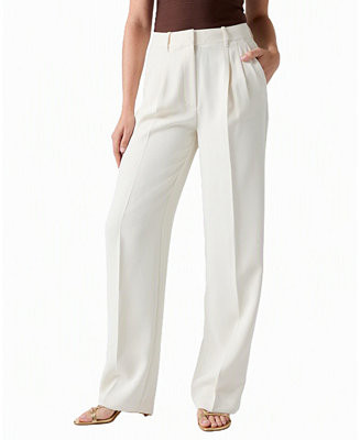 Women's Theoline Perfect Pant Wide-Leg High-Rise Pants | Macy's