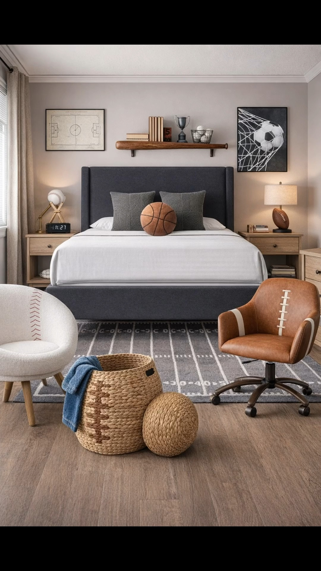 Teenage Boy/Kids’ Sports Themed Bedroom Decor Ideas

Sports themed bedroom, little boys’ bedroom, teen boy, dorm decor, college bedroom, preteen boy room, baseball decor, football decor, basketball decor, Pottery Bar teen, baby boy nursery ideas, modern kids’ bedroom, playroom decor, children’s room, boys bedroom makeover, modern farmhouse home decor, Wayfair finds, Amazon finds, black upholstered bed frame, desk chair, bedside table, college boy dorm room

#LTKHome #LTKKids