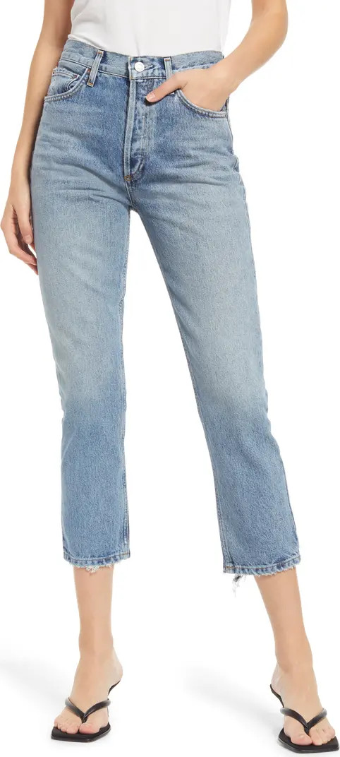 AGOLDE Riley High Waist Crop Jeans | Nordstrom | Nordstrom