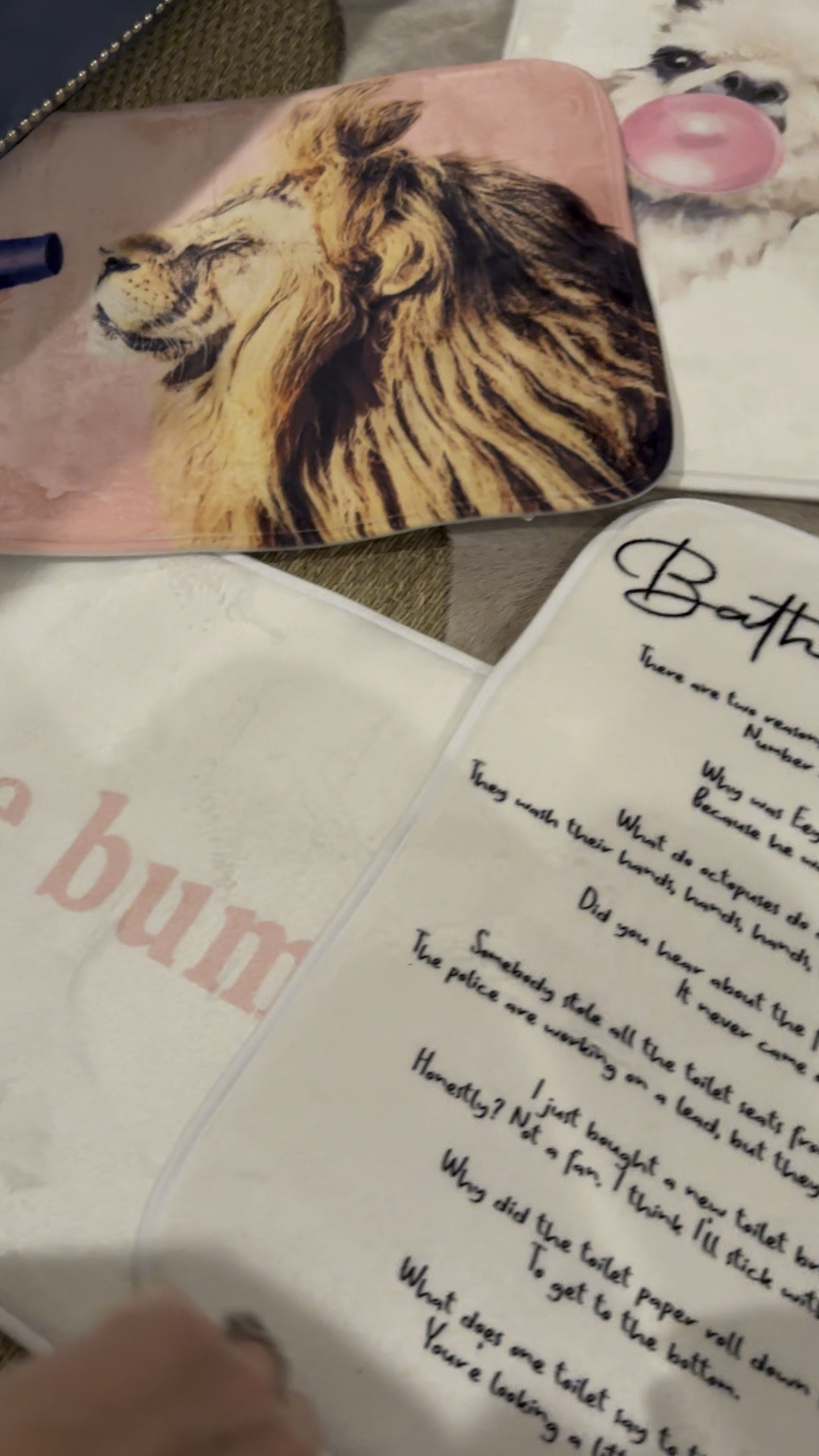 Organizing and redecorating. Got these fun bath mats for my girls’ bathroom. Under $50. Super soft and perfect accents. 

#LTKfamily #LTKfindsunder50 #LTKhome