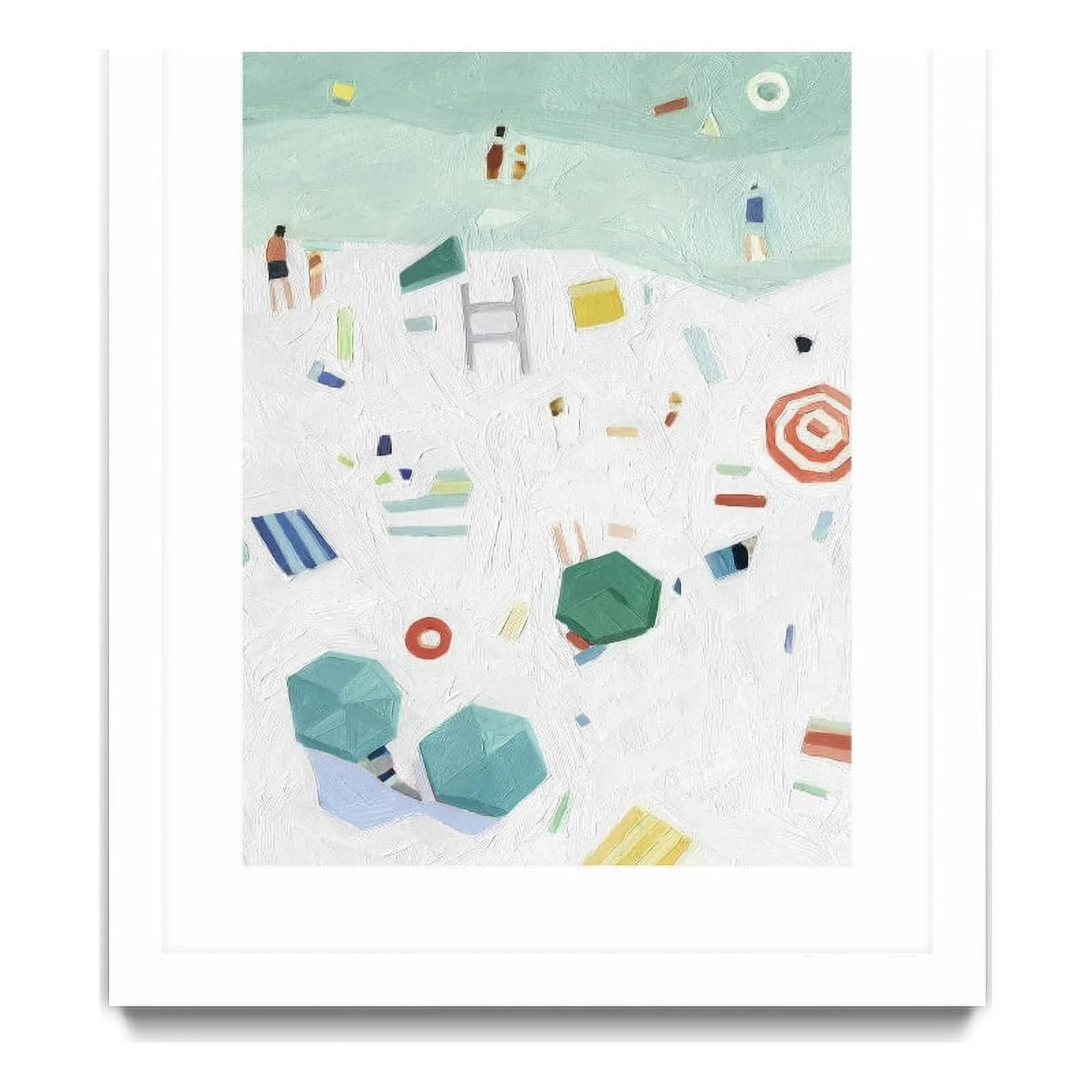 Giant Art 30x40 Beach Vista I Matted and Framed in Yellow | Walmart (US)