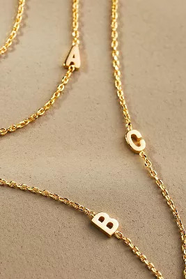 Gold Monogram Chain Necklace | Anthropologie (US)