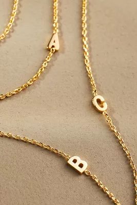 Gold Monogram Chain Necklace | Anthropologie (US)
