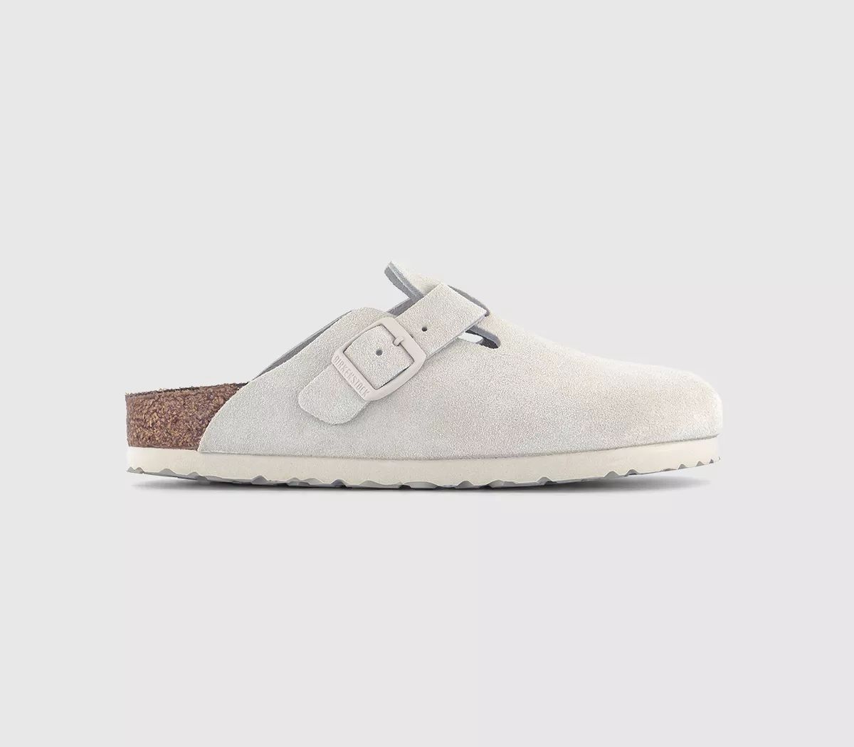 BIRKENSTOCK Boston Clogs Antique White Suede - Flat Shoes for Women | Offspring (UK)