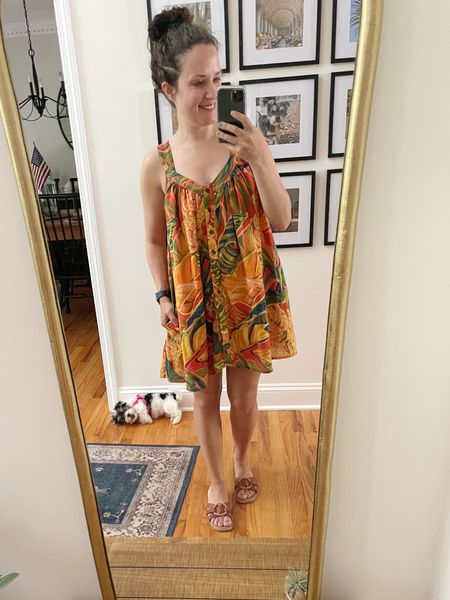 Hot day! Farm rio dress/coverup, Target sandals and a cute puppy. Linked the bathing suit I have on underneath 

#LTKSeasonal #LTKshoecrush #LTKswim