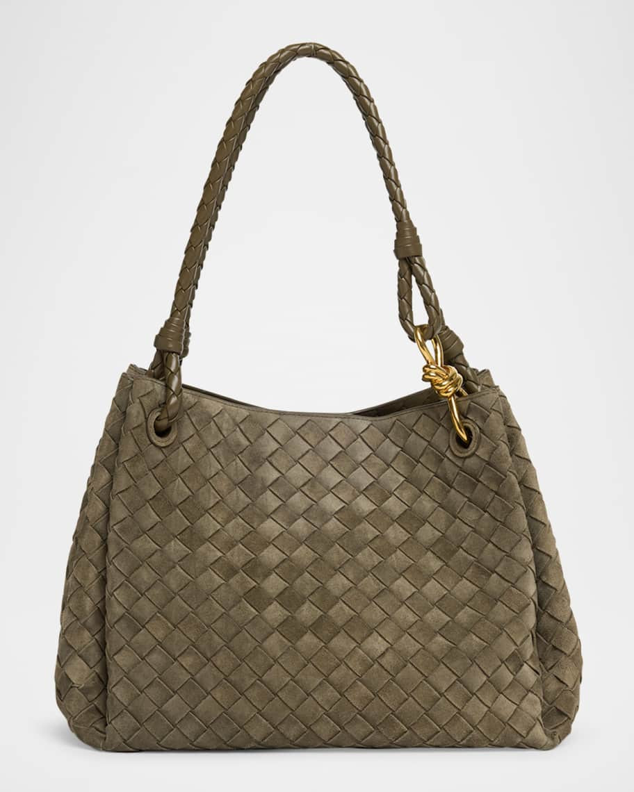 Bottega Veneta Large Parachute Suede Shoulder Bag | Neiman Marcus
