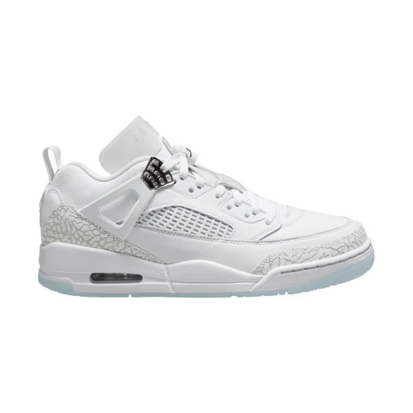 Men's Jordan Spizike Low Sneakers 9.5 Regular White/Neutral Grey/Metallic Silver | Scheels
