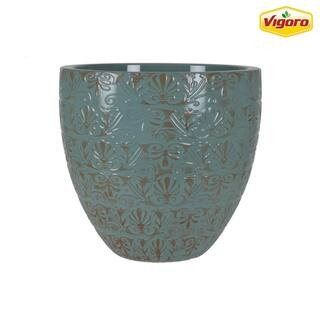 15.1 in. Aurelia Large Jadeite Green Pantina Decorative High-Density Resin Planter (15.1 in. D x 14.1 in. H) | The Home Depot