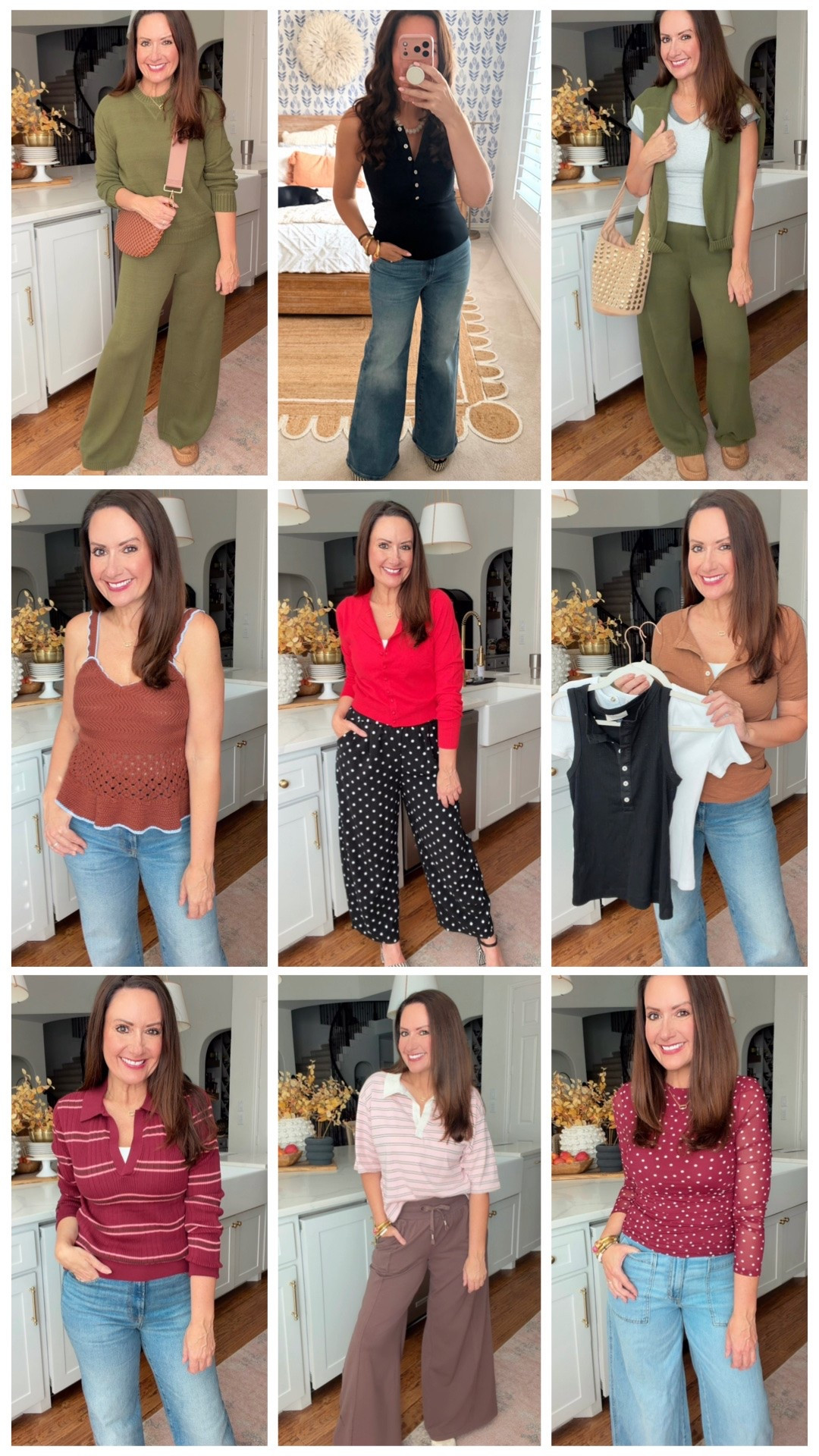 30% off! Adorable tops for fall starting at $12! Wearing a small in all tops, except the pink rugby stripe. Wearing a medium or 6 in pants/jeans! So many great pieces on sale! 
.

#LTKSaleAlert #LTKSeasonal #LTKOver40