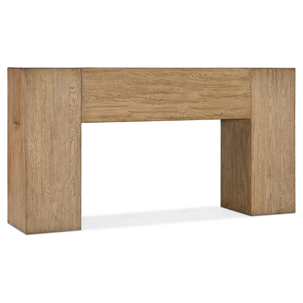 Jeremy Rustic Lodge Brown Wood Rectangular Console Table | Kathy Kuo Home