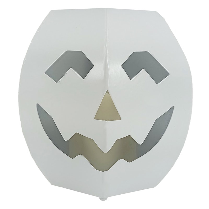 Homespun Halloween White LED Candle Halloween Pumpkin, 5.8" | At Home