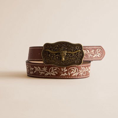 Embroidered Western Belt | Buckle