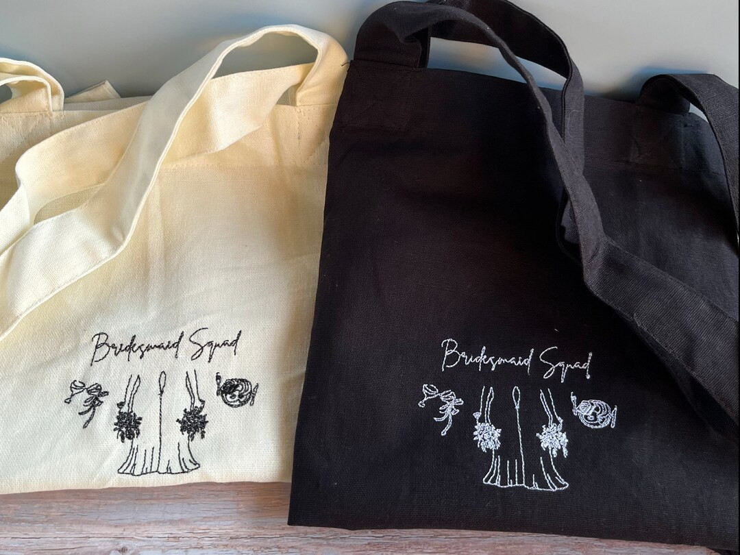 Bridesmaid Custom Embroidered Tote, Bridal Party Gifts | Etsy (US)