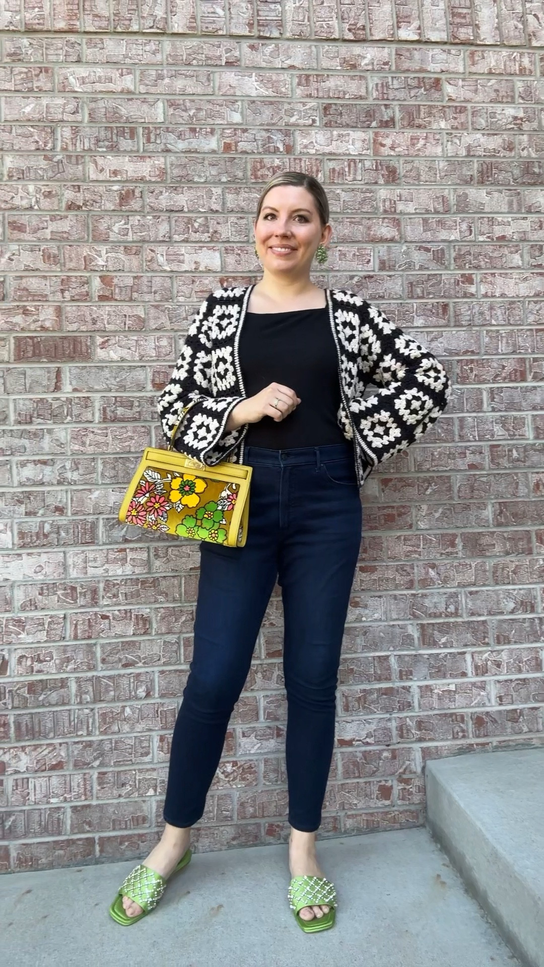 Bringing out some of my favorite pieces from past seasons today. Reminder- buy what you truly love and it will serve you year after year. 

Sweater - Society Mano (similar linked) (second hand linked too!)
Earrings - Dillards - Antonio Melani x Nat Note collab (linked)
Shoes - Dillards (linked)
Bag - Tory Burch
Tank top - Target (similar linked)
Jeans - Express (similar linked) 

#LTKShoeCrush #LTKSeasonal #LTKWatchNow