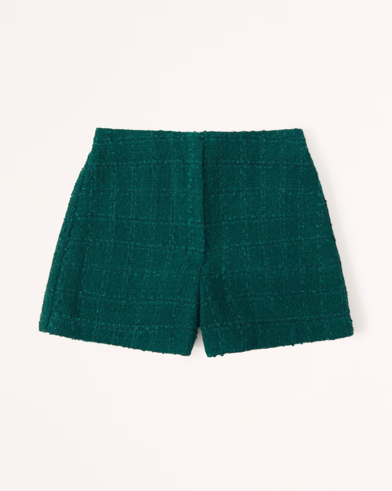 High Rise Tweed Shorts | Abercrombie & Fitch (US)