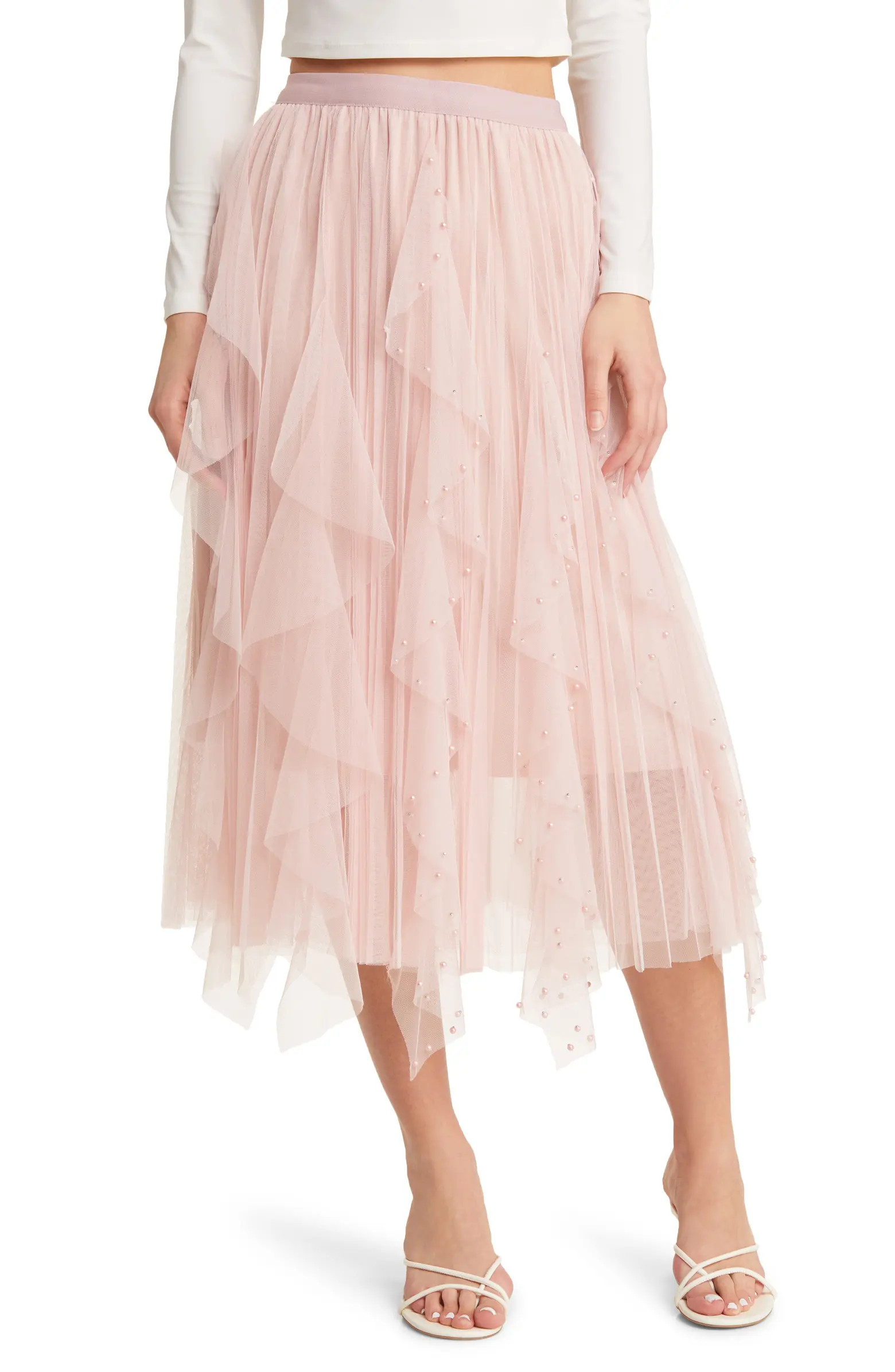 Wendy Beaded Tulle Skirt | Nordstrom