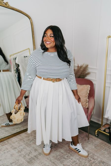 OOTD is giving Nautical vibes! Get the look below! 

Top XXL 
Skirt - linked something similar 

Plus Size Fashion, Pleated Skirt Outfit, Nautical inspired Outfit

#LTKplussize #LTKsalealert #LTKfindsunder50