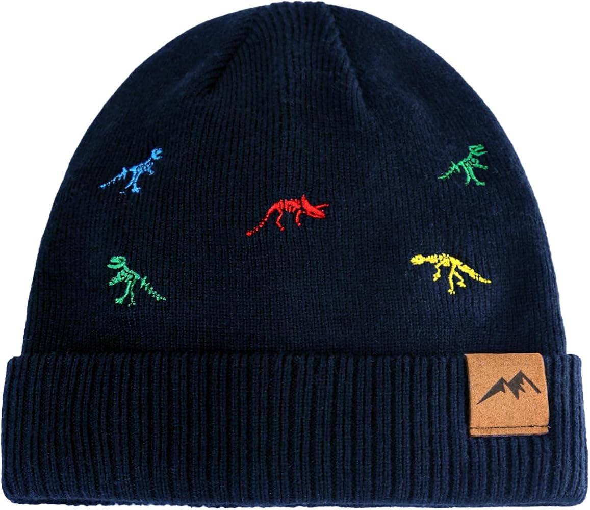 XIAOHAWANG Knit Toddler Beanies Girls Boys Cute Kids Winter Hat Infant Dinosaur Baby Beanie Hats | Amazon (US)