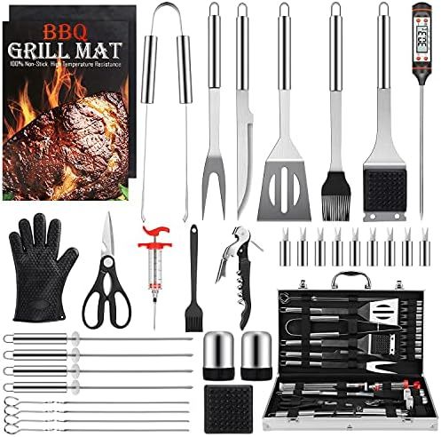 Birald Grill Set BBQ Tools Grilling Tools Set Gifts for Men, 34PCS Stainless Steel Grill Accessories | Amazon (US)