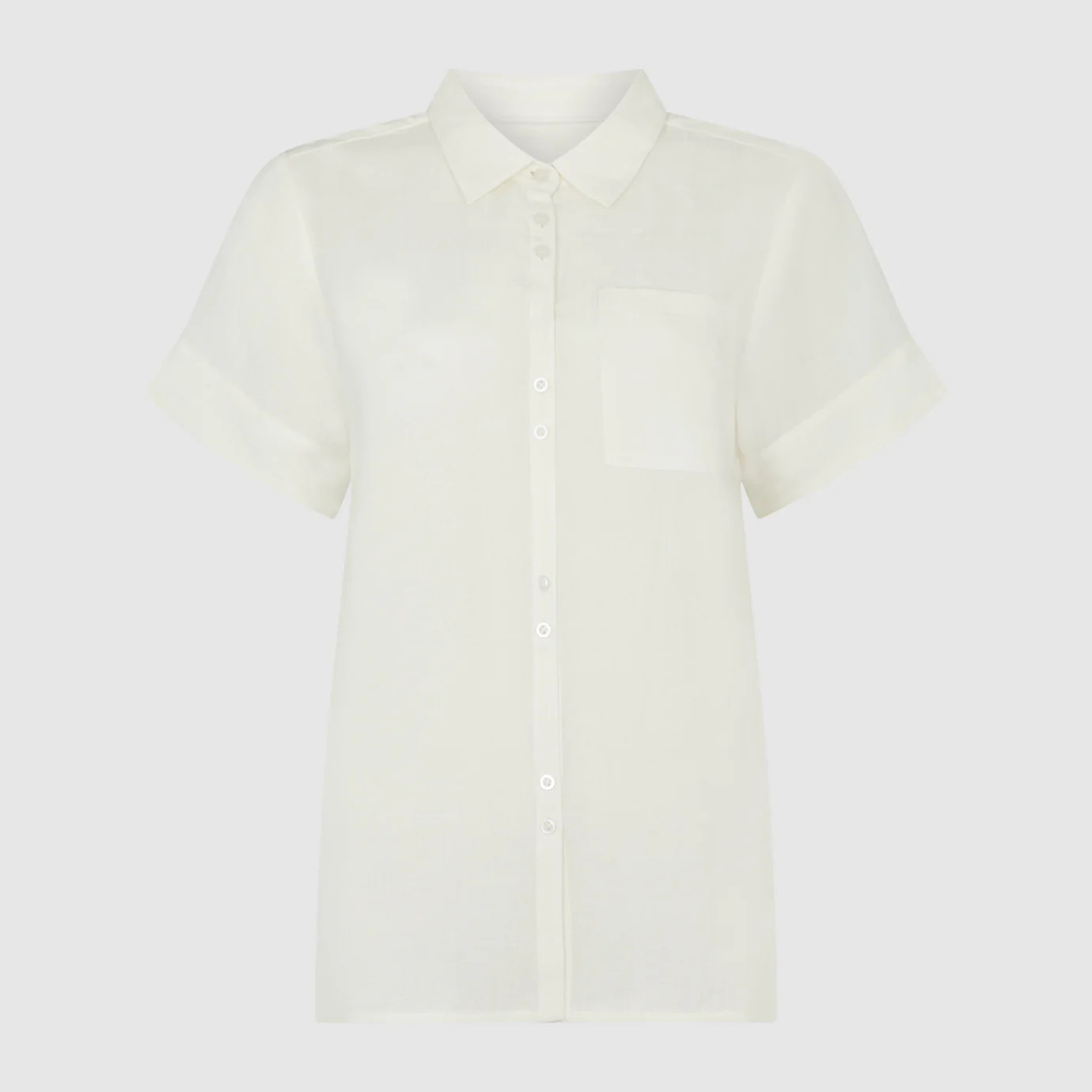 SHORT SLEEVE LINEN SHIRT - WHITE | WAT The Brand