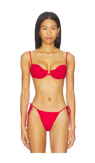 Misa Underwire Bikini Top in Red | Revolve Clothing (Global)