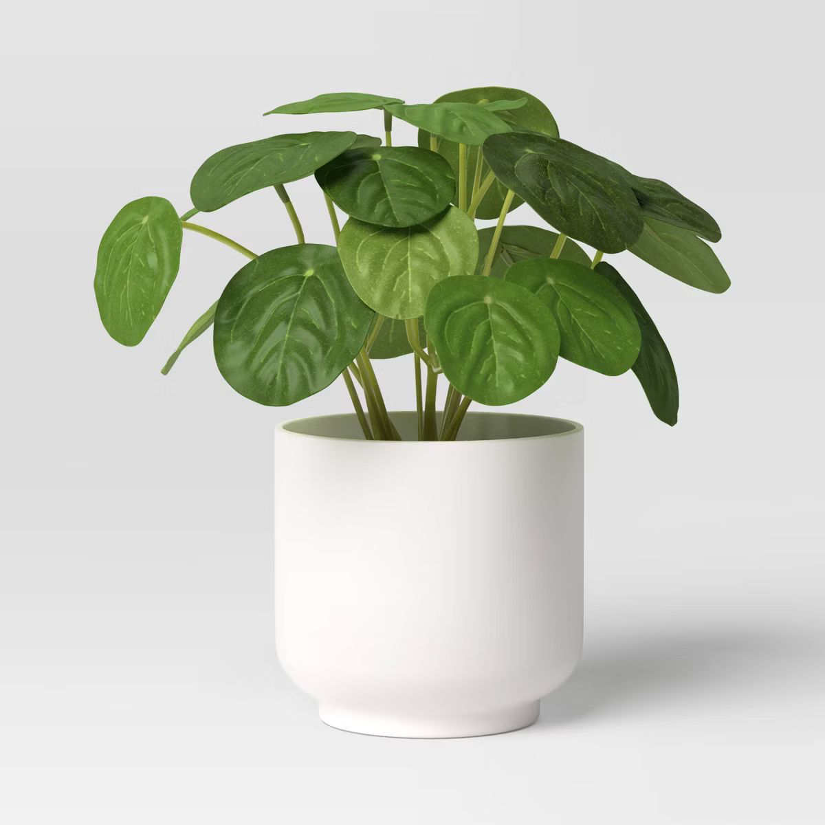 7' Pilea Plant in White Pot Artificial Plant - Room Essentials™: Melamine Base, Indoor Decor, F... | Target