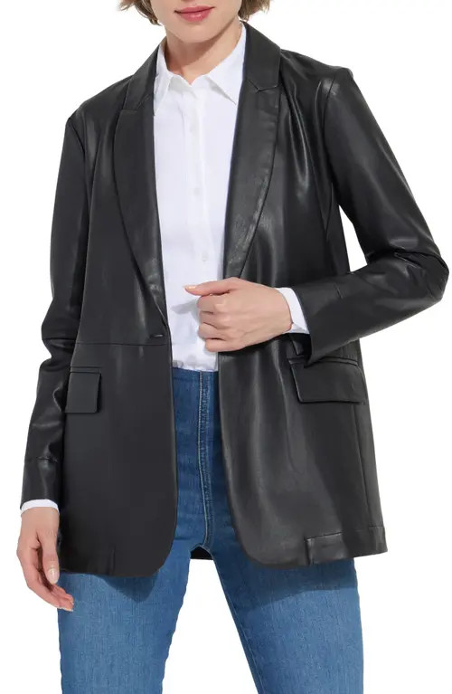 Lysse Faux Leather Blazer in Black at Nordstrom, Size Medium | Nordstrom