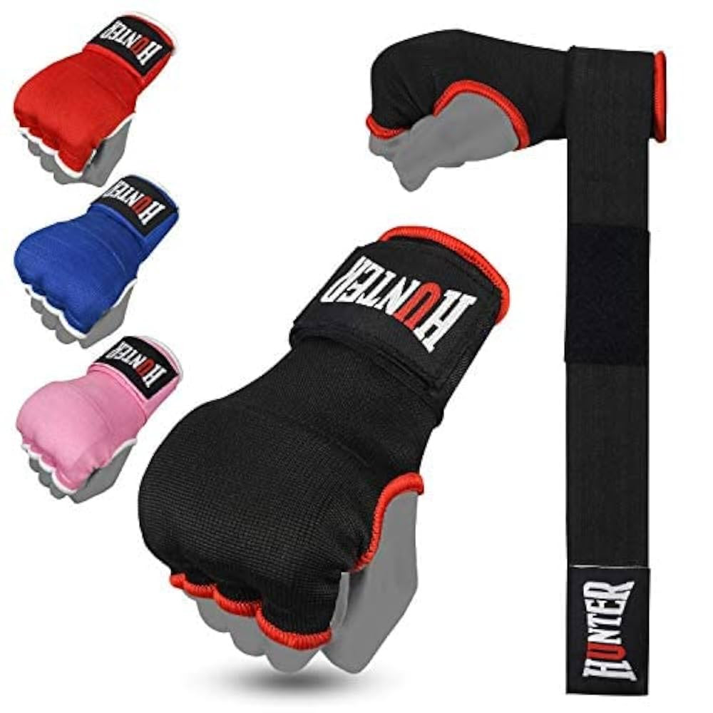 HUNTER Gel Padded Inner Gloves with Hand Wraps for Boxing, Quick Elastic Training Wraps for Men &... | Amazon (US)