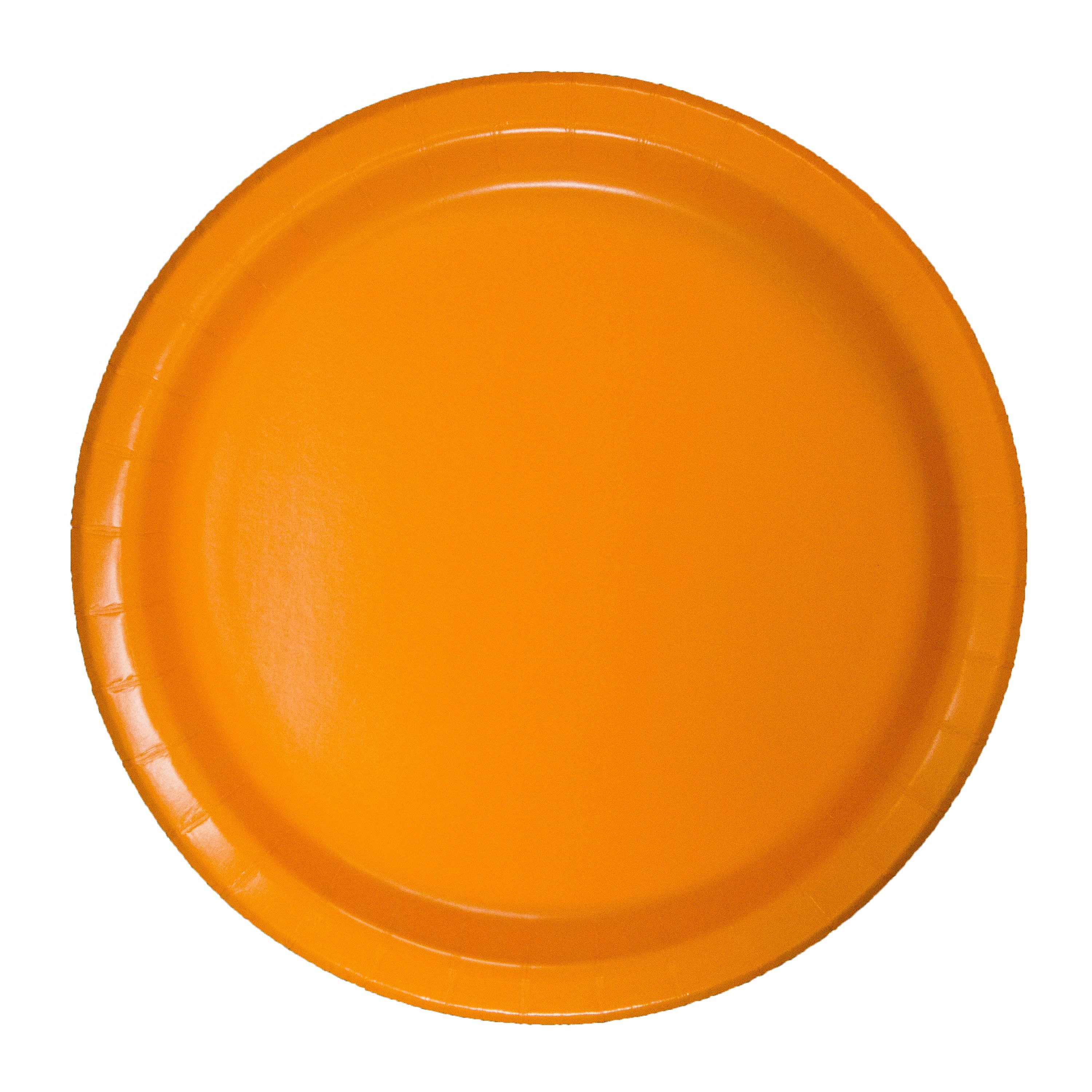 Way To Celebrate Paper Party Plates, Tangerine Orange, 9in, 20ct | Walmart (US)