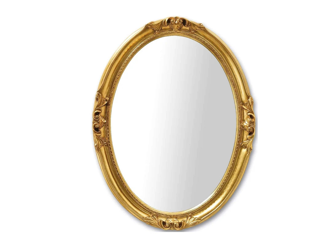 Classic Baroque Oval Wall Mirror Antique Gold Leaf Made in Italy - Louis XIV style mirror - Itali... | Etsy (US)