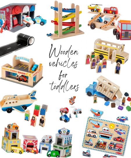 Wooden vehicles for toddlers!
Melissa and Doug, wooden toys, Montessori play, cars and trucks, fire truck, car wash, construction play, emergency vehicles, wooden airplane, sound puzzle, toddler play, school bus, car ramp 

#LTKkids #LTKfamily #LTKfindsunder50