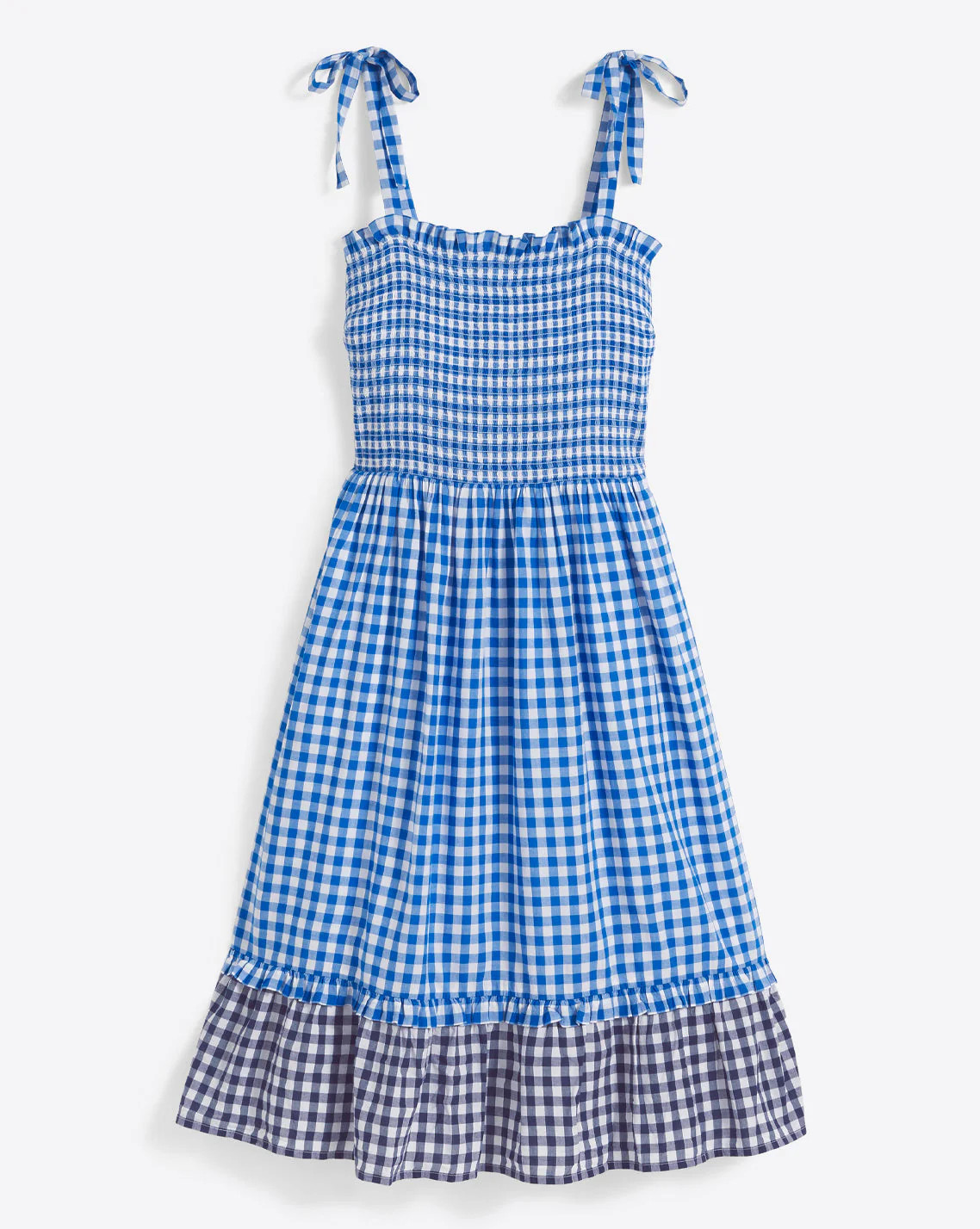 Taylor Smocked Dress in Blue Gingham | Draper James (US)