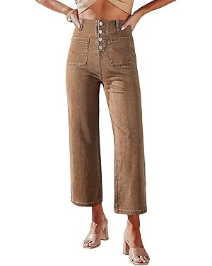Sidefeel High Waisted Wide Leg Jeans Zimbaplatinum Straight Leg Jeans, Loose | Amazon (US)