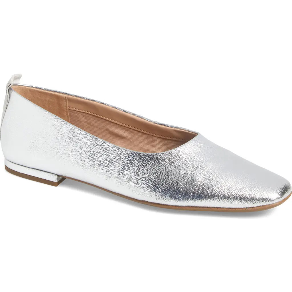 Franco Sarto Vana Flat in Silver at Nordstrom Rack, Size 9.5 | Nordstrom Rack