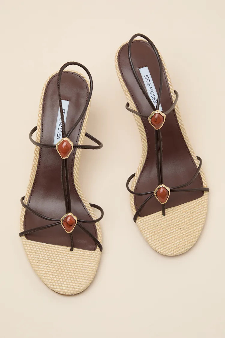 Ramos Brown Multi Strappy High Heel Sandals | Lulus
