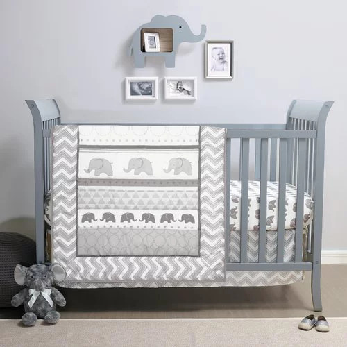 BELLE Elephants 4 Piece Bedding Sets, with Quilt, Sheet, Dust Ruffle, Plush | Walmart (US)