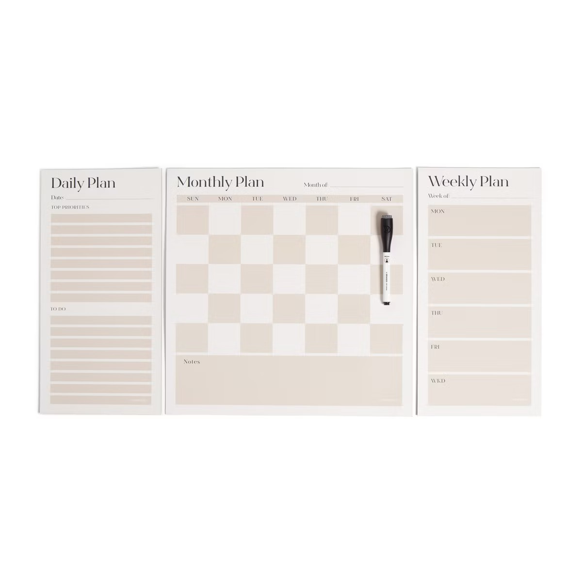 U Brands Vinyl Magnetic Calendar Planner Value Pack for Fridge Checkerboard: Wall Calendar & Offi... | Target