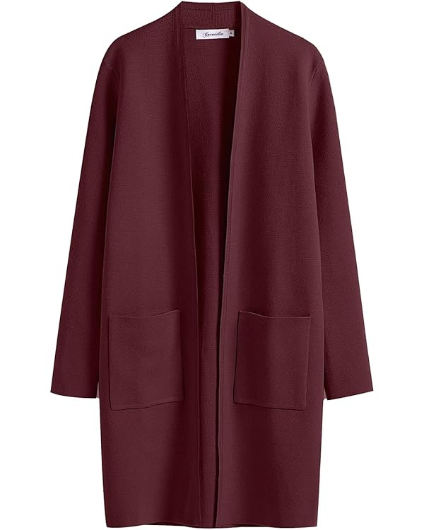 Caracilia Cardigan Sweaters for Women Casual 2023 Fall Winter Fashion Clothes Classy Long Sleeve ... | Amazon (US)