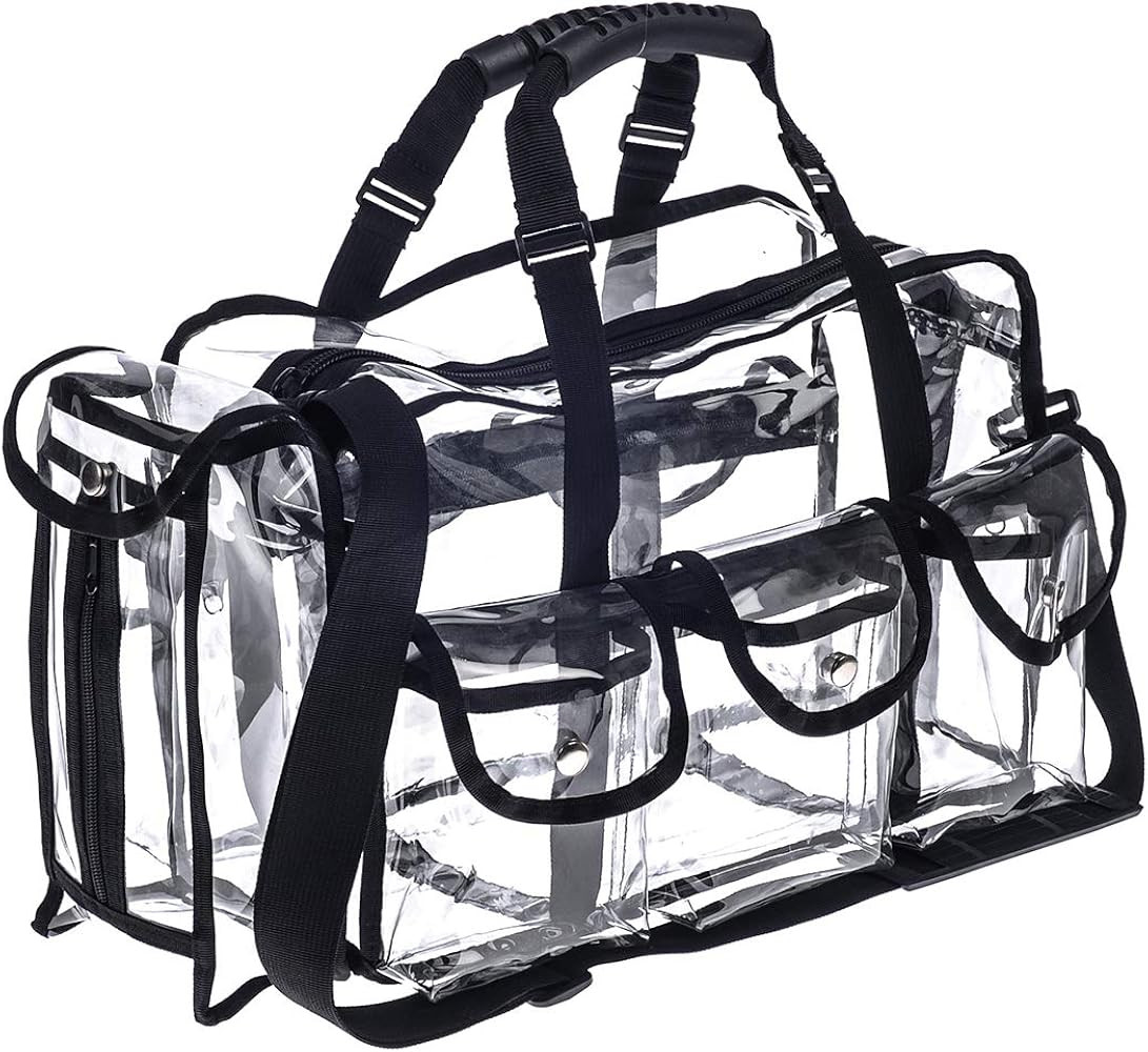 Professional Clear PVC Makeup Kits Organizer Make up Set Bag MUA Carry All Artist Transparent Vin... | Amazon (US)