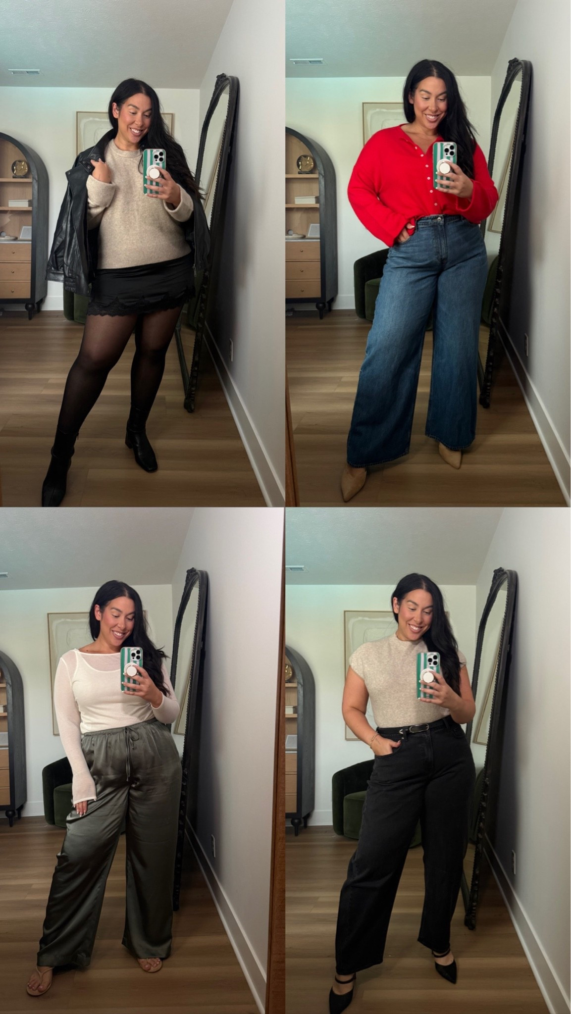 #abercrombiepartner trying on midsize fall outfits from @abercrombie as a size 14/16. Use code AFLTK for an extra 20% off 
Size large in tops and my true size 33 (size 16 in all jeans) or size xl

abercrombie, fall style, fall fashion, on sale, fall staples