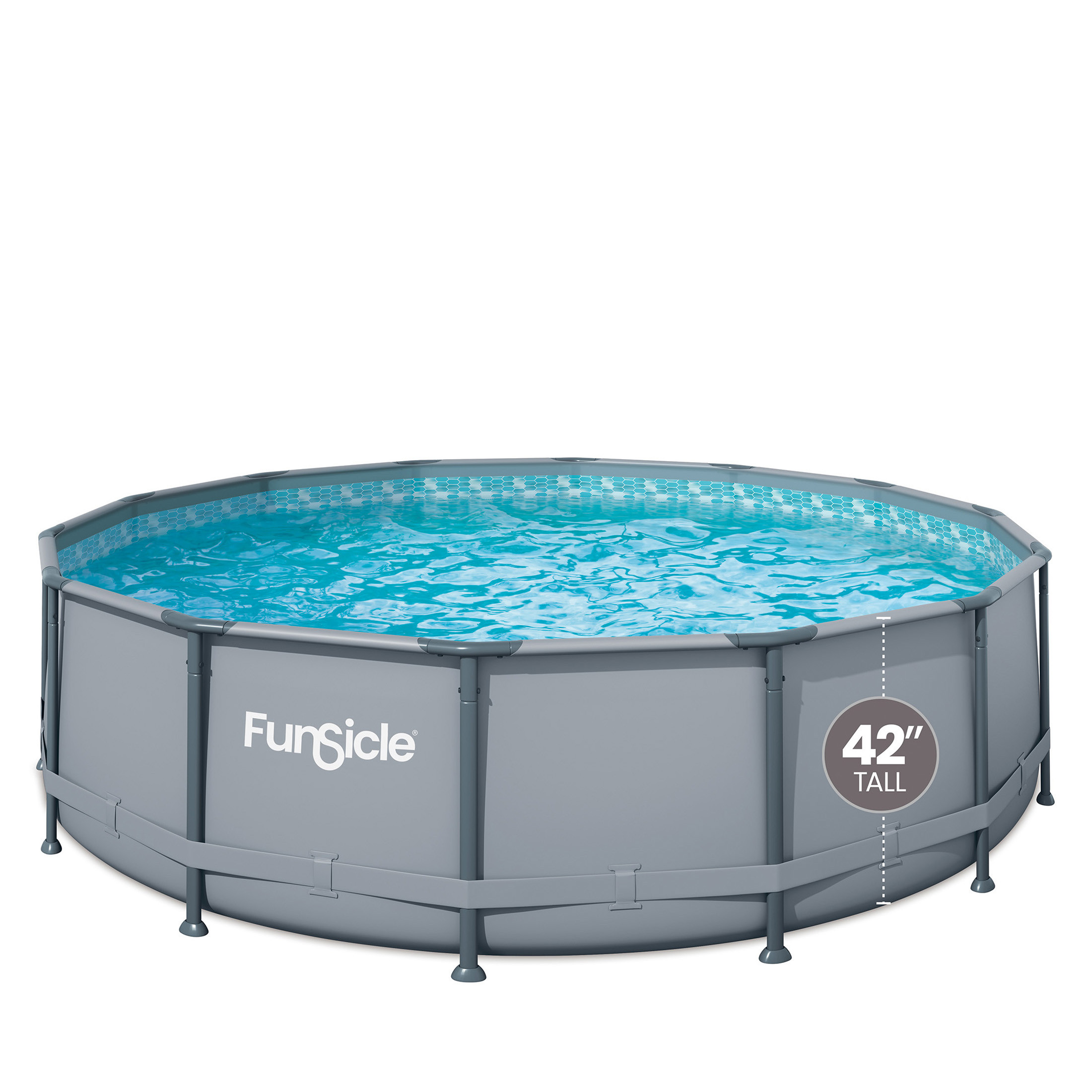 Funsicle 14 ft Oasis Round Above Ground Metal Frame Swimming Pool, Includes SkimmerPlus Pump, Age... | Walmart (US)