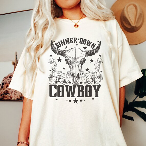 Comfort Colors Cowboy Tshirt Western Clothes Nasvhille Tee - Etsy | Etsy (US)