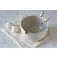 Ceramic White Mixing Bowl | Etsy (US)