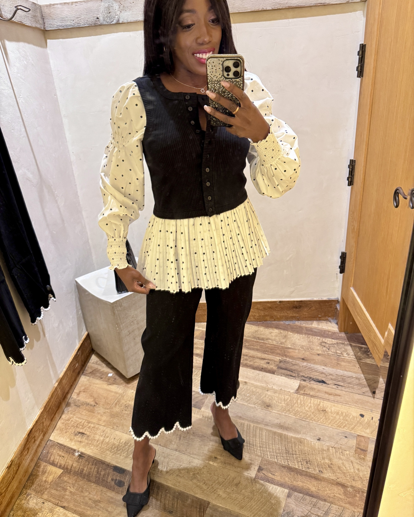 This gorgeous top is currently 40% off. True to size. Wearing a small. 
Added similar looks to my pants. 

Spring Fashion, Spring Outfits, Spring Outfits 2026, Wear To Work, Ootd, 

#LTKOver40 #LTKWorkWear 

#LTKootd #LTKSaleAlert #LTKMothersDay