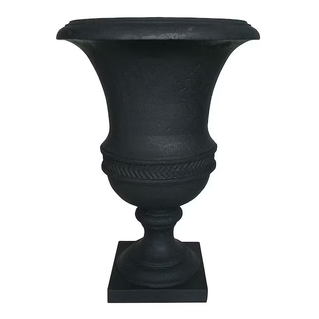 allen + roth 14.5-in x 26-in Black Fiberglass Planter with Drainage Holes | Lowe's